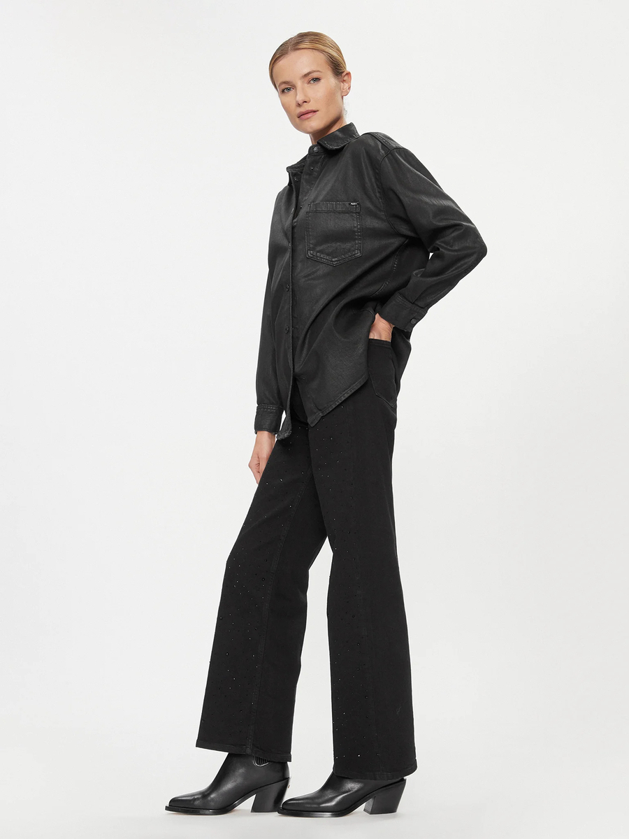 detail Pepe Jeans dámská černá košile ALIX