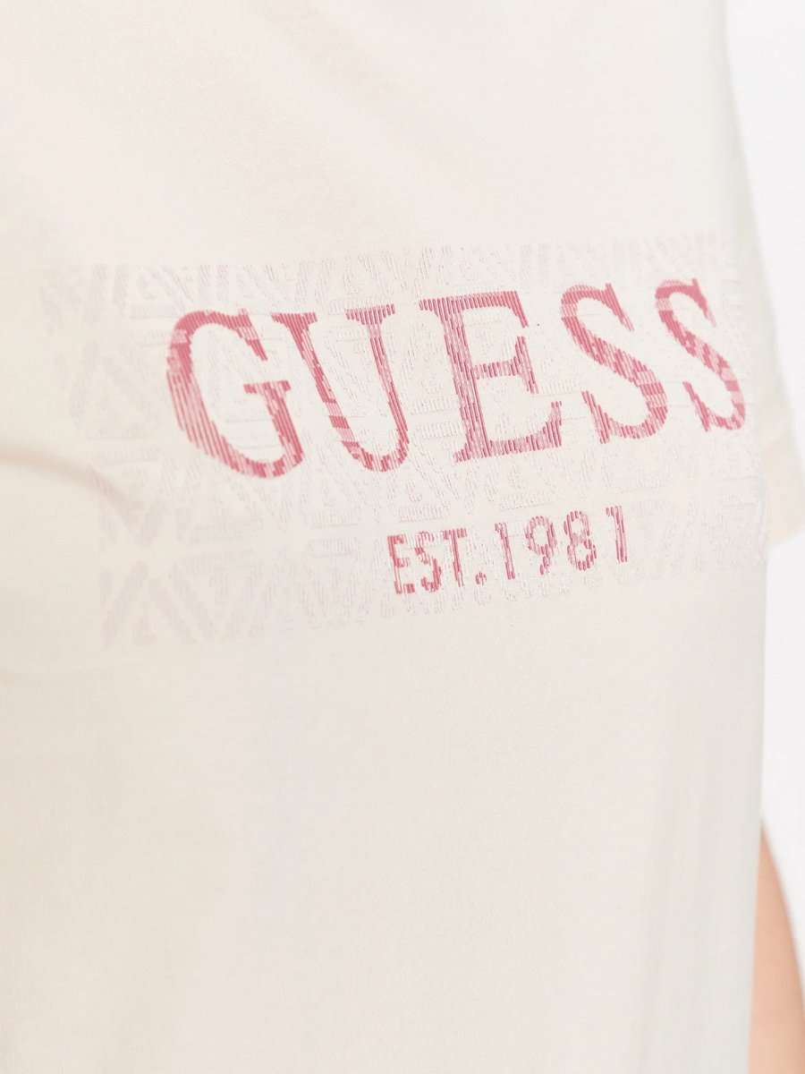 detail Guess dámské krémové tričko