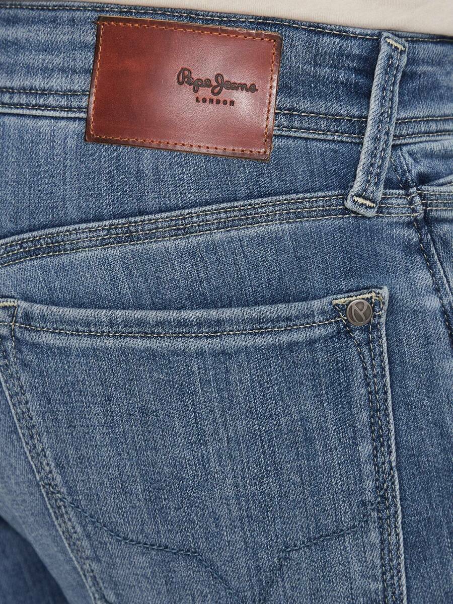 detail Pepe Jeans pánské modré džíny Hatch