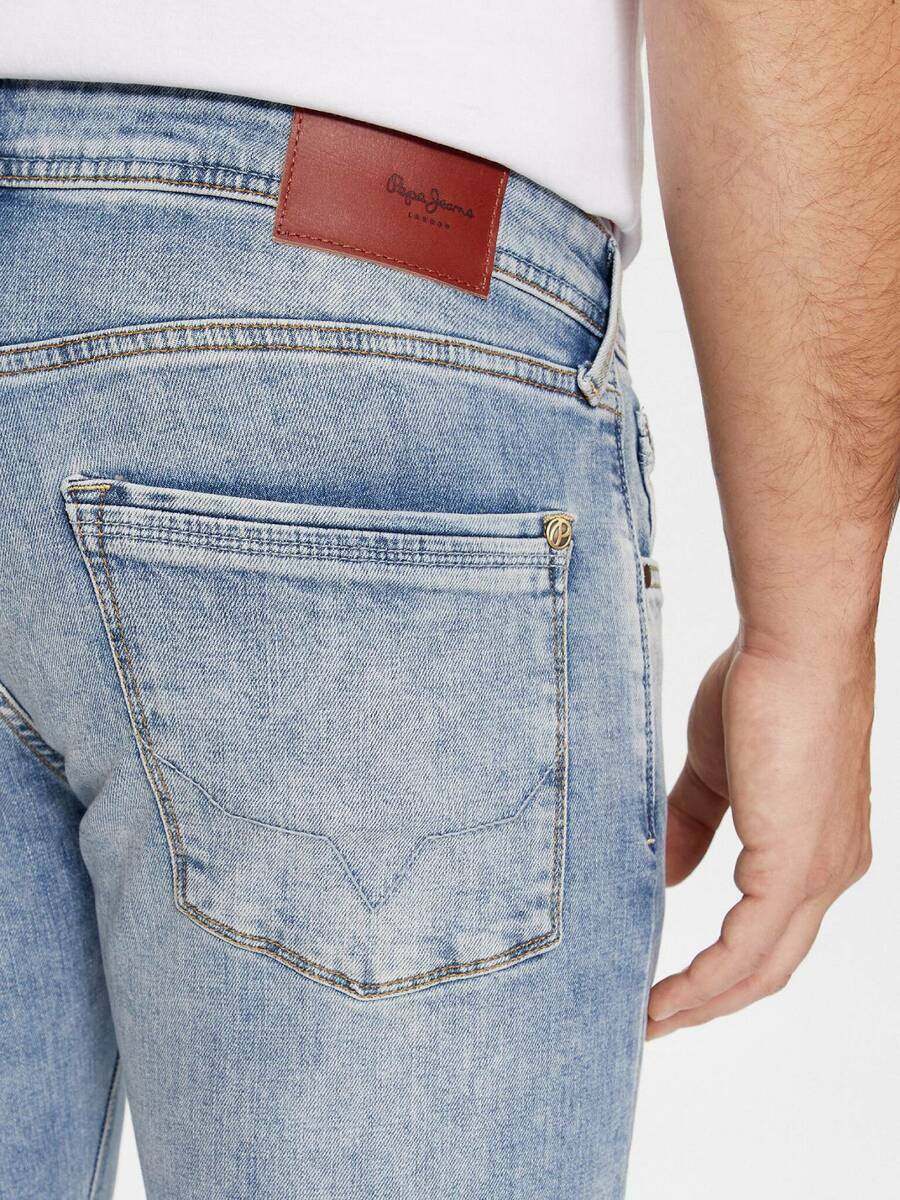 detail Pepe Jeans pánské modré džíny Tapered