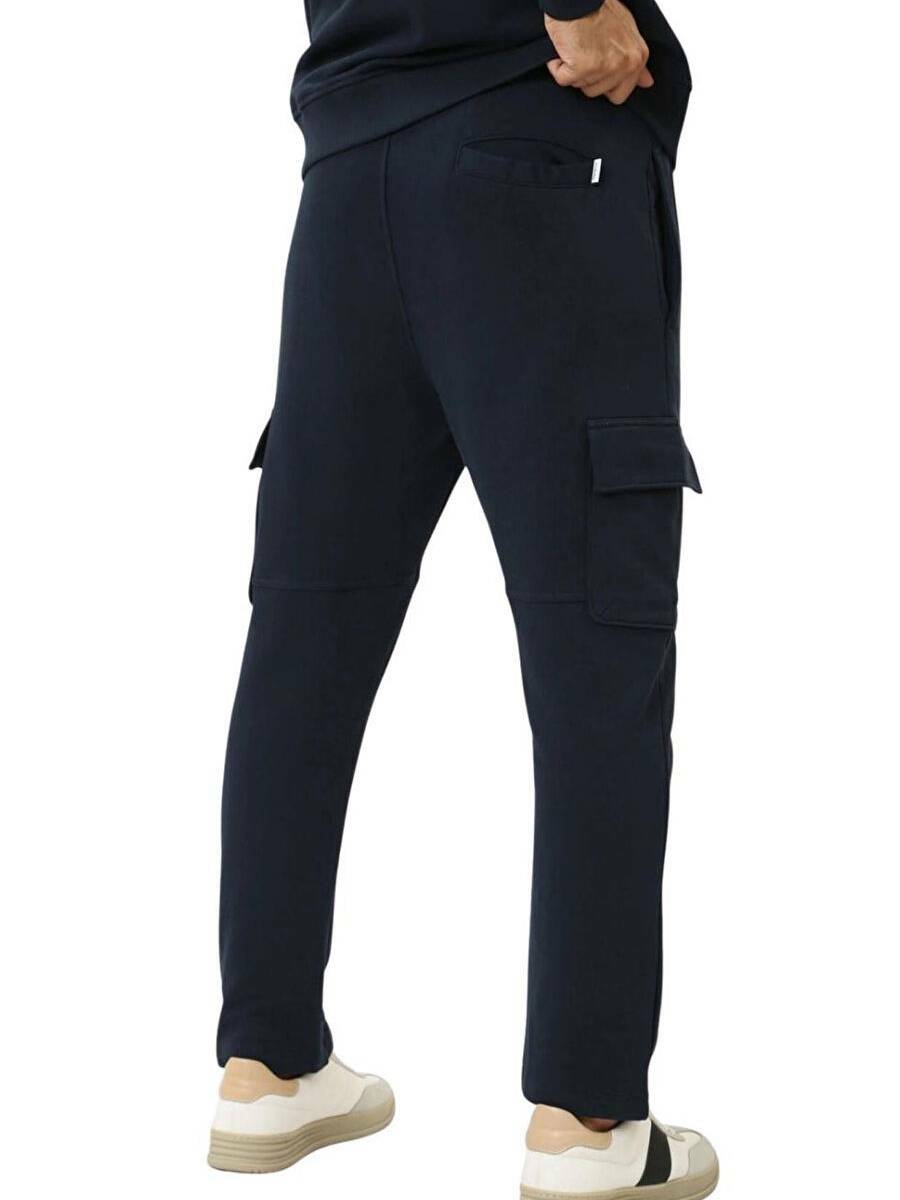 detail Pepe Jeans pánské modré tepláky Sam