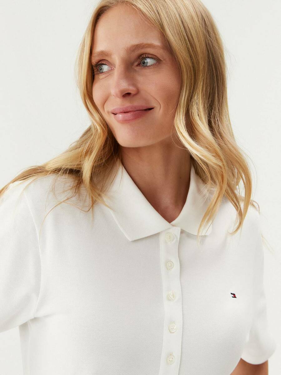 detail Tommy Hilfiger dámské bílé polo