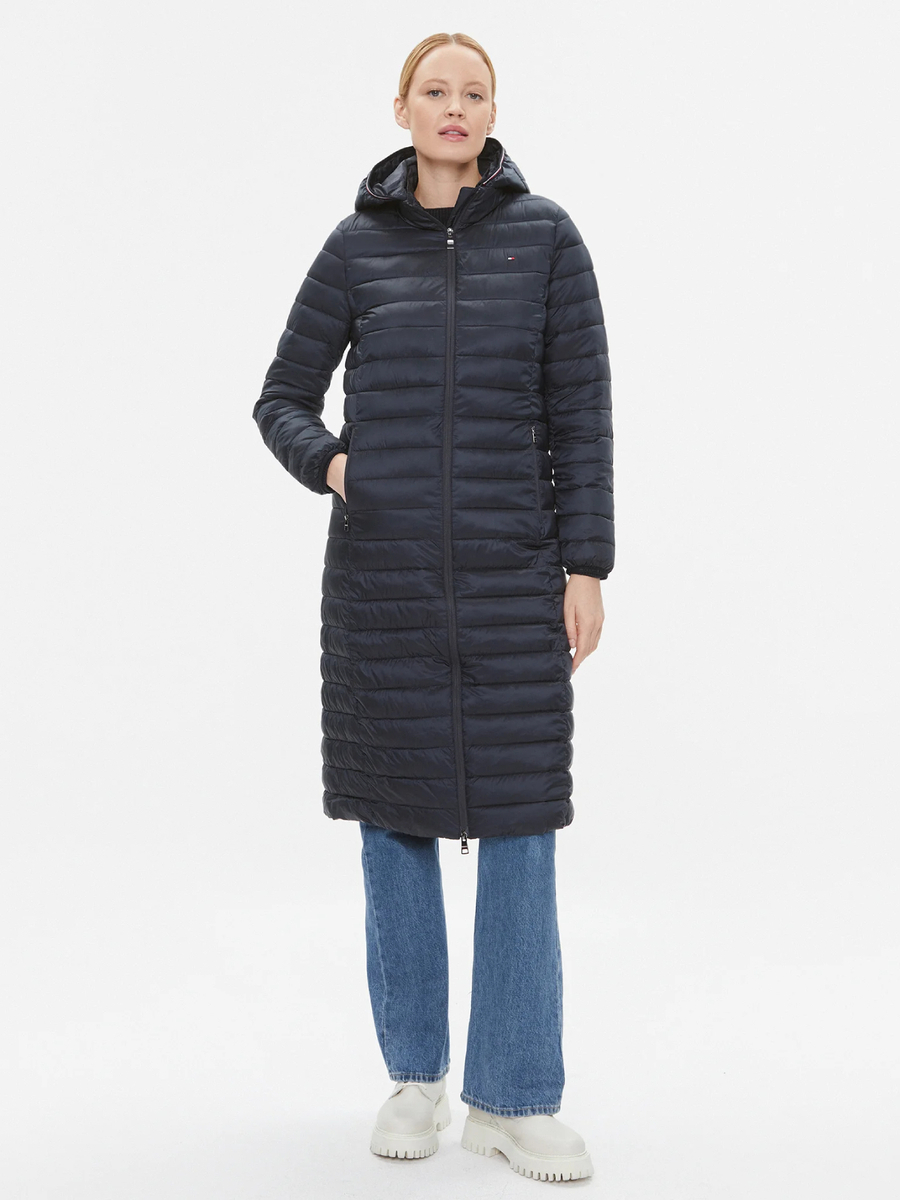 detail Tommy Hilfiger dámská tmavě modrá bunda