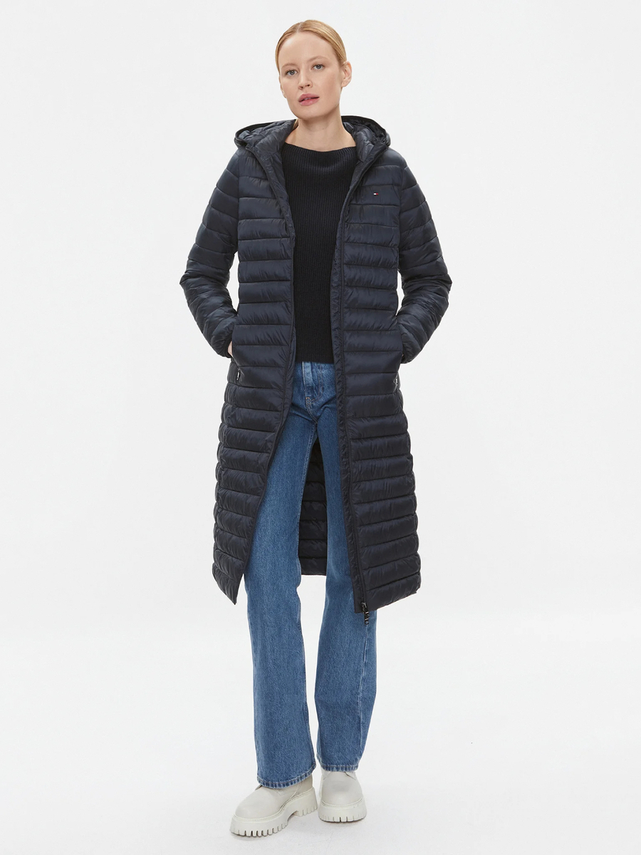 detail Tommy Hilfiger dámská tmavě modrá bunda