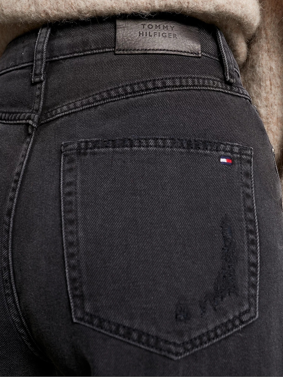 detail Tommy Hilfiger dámské šedé džíny Relaxed
