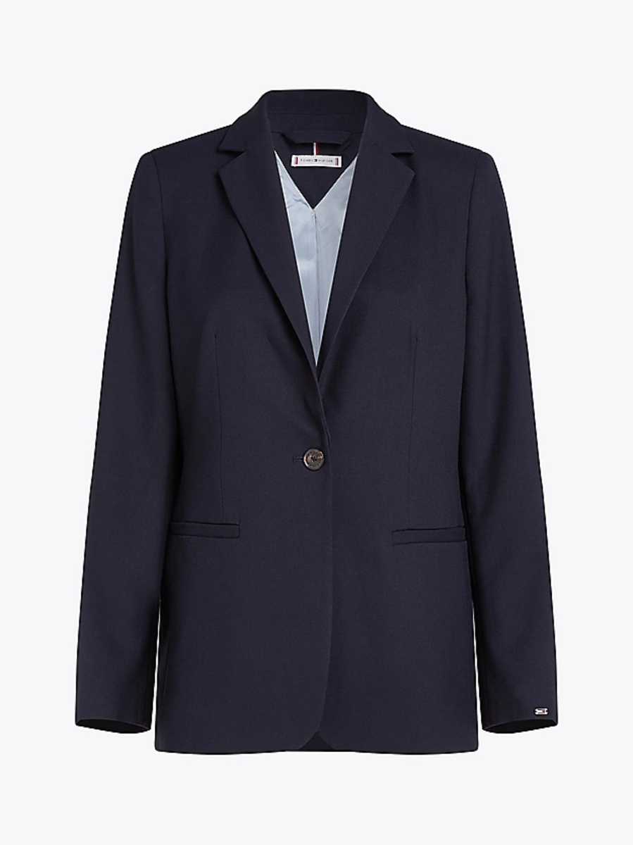 detail Tommy Hilfiger dámské tmavě modré sako