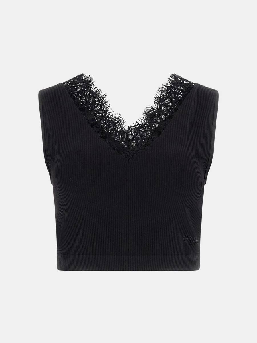 detail Guess dámský černý top