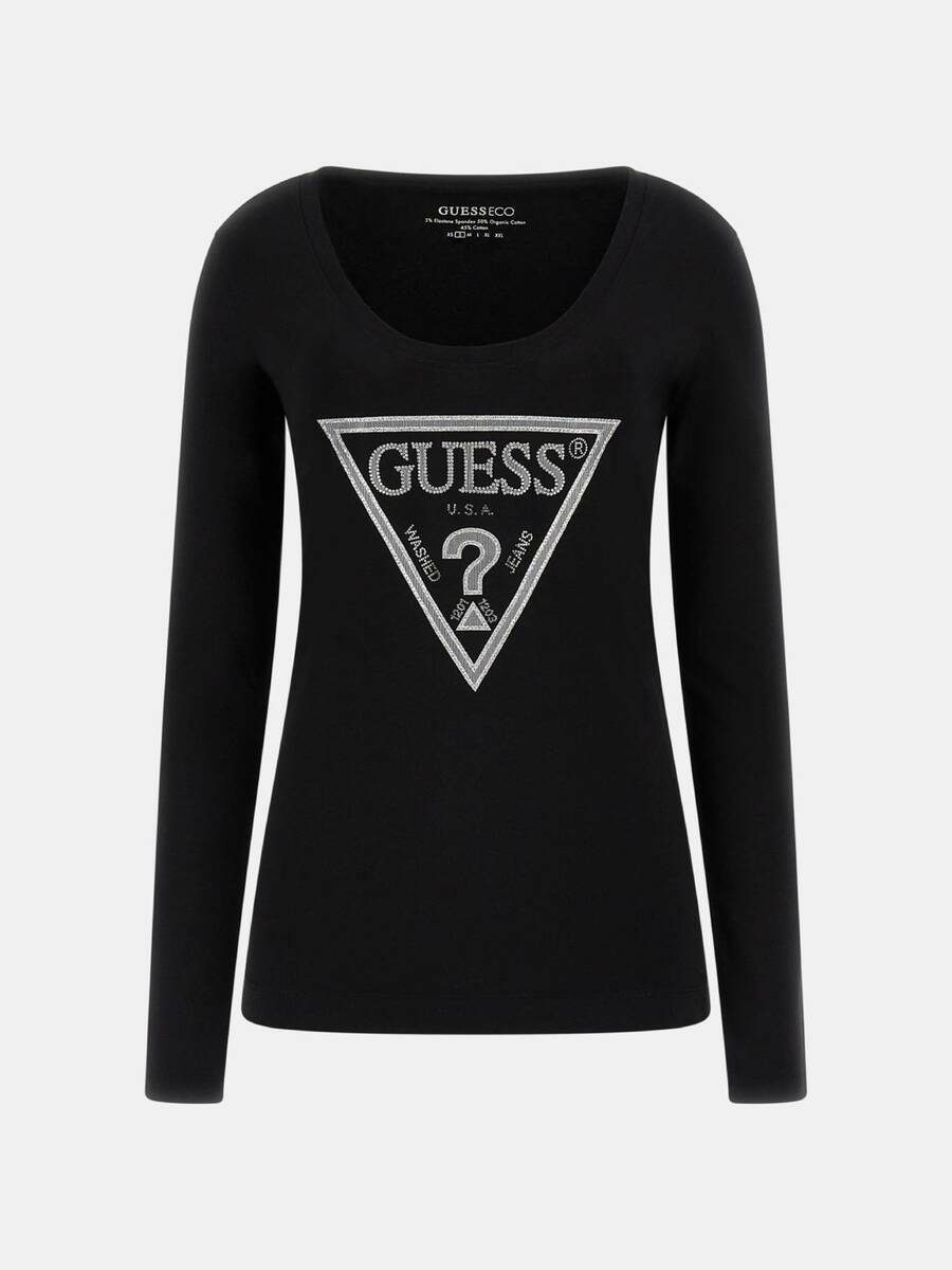 detail Guess dámské černé tričko