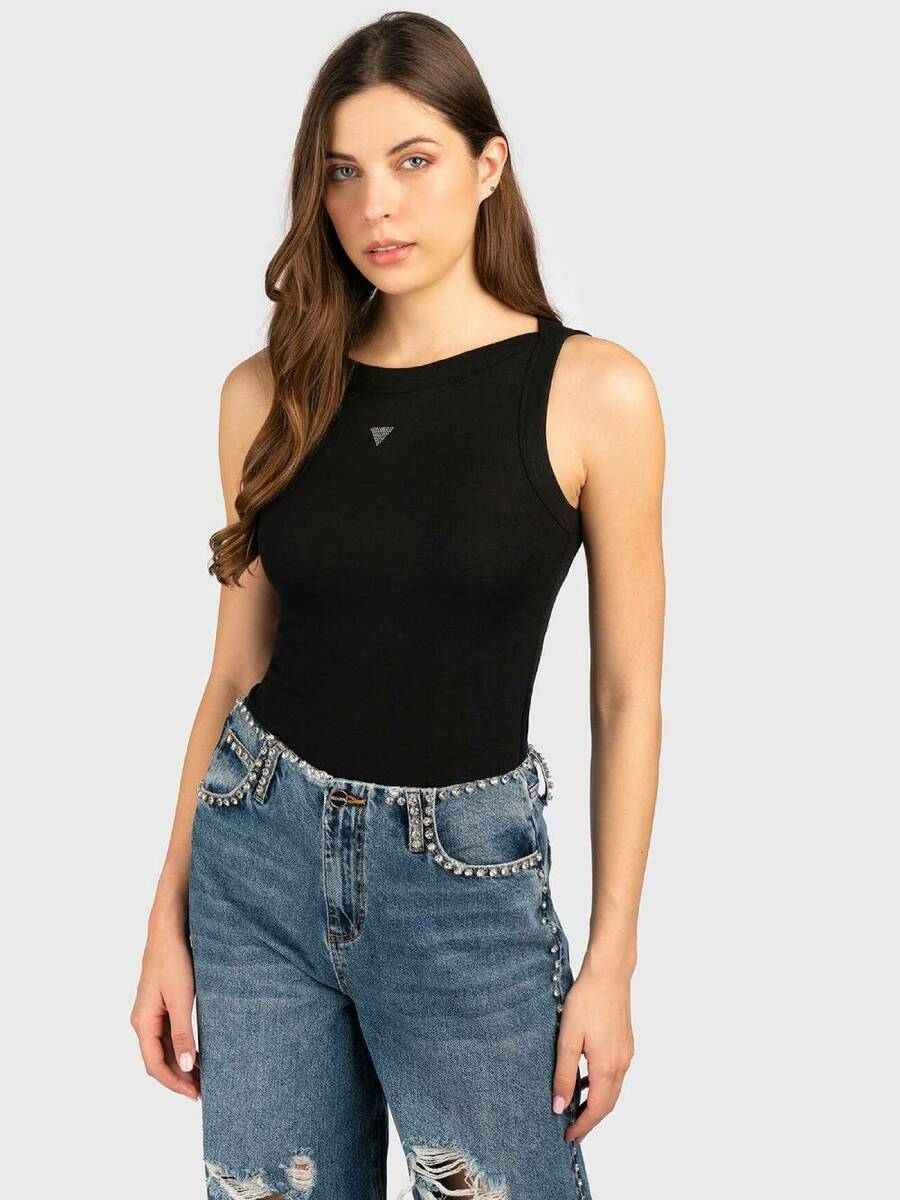 detail Guess dámský černý top