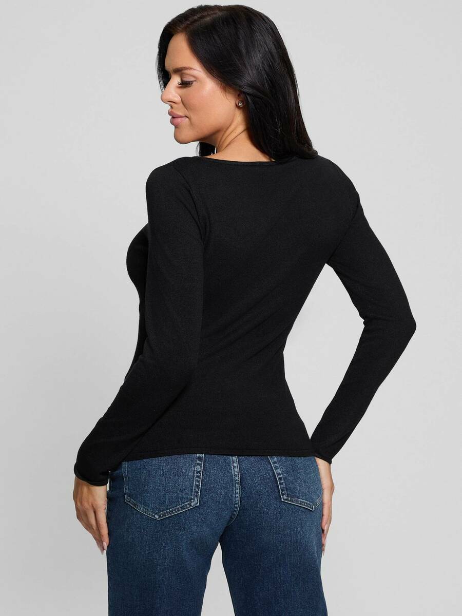 detail Guess dámský černý svetřík