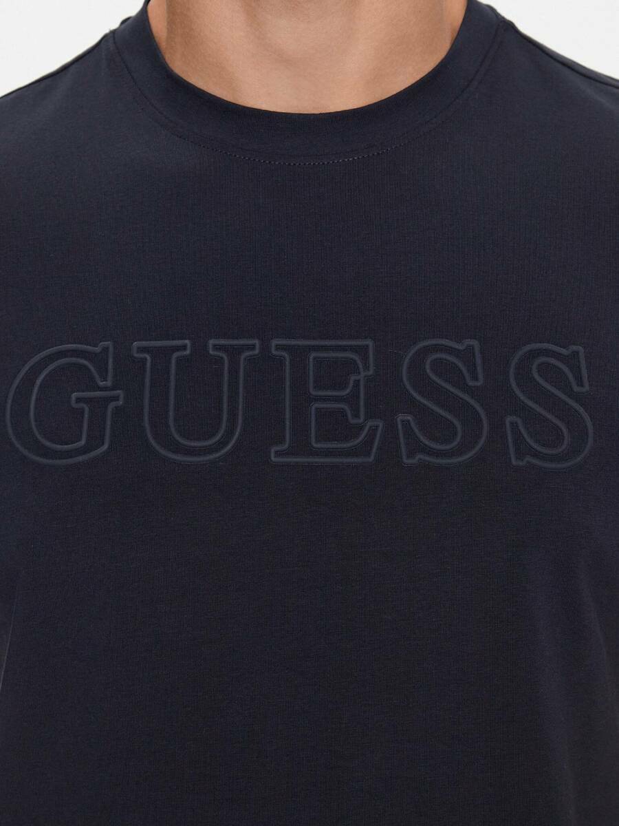 detail Guess pánské tmavě modré tričko