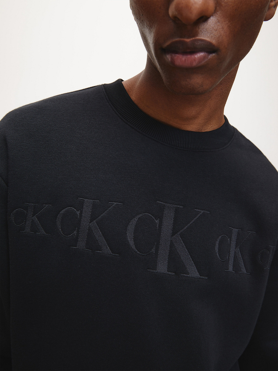 detail Calvin Klein pánská černá mikina