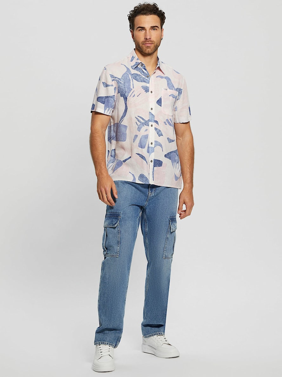 detail Guess pánská vzorovaná košile