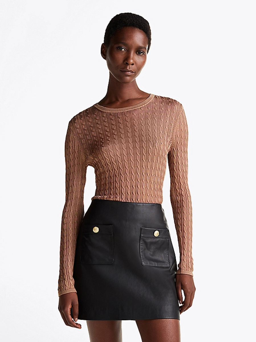 detail Tommy Hilfiger dámské triko s dlouhým rukavem