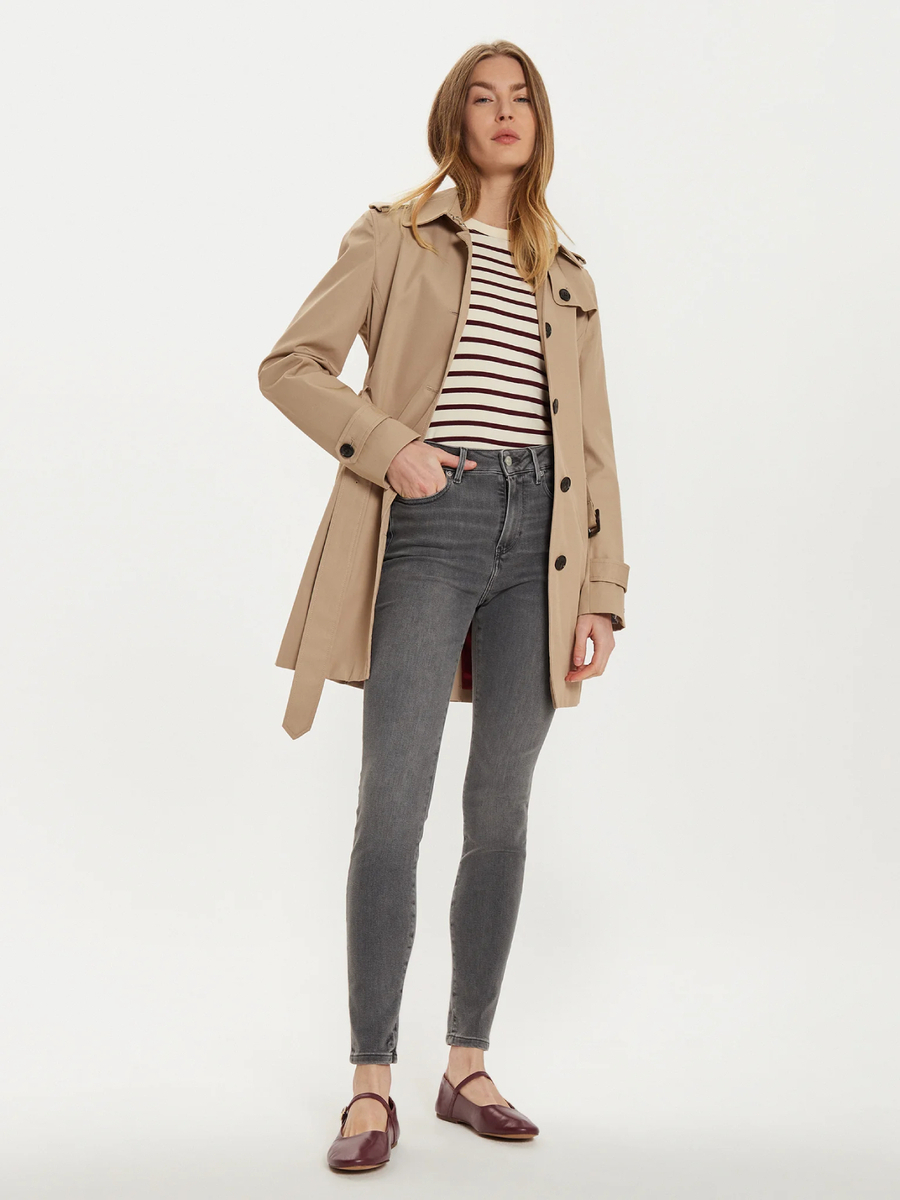 detail Tommy Hilfiger dámské šedé džíny