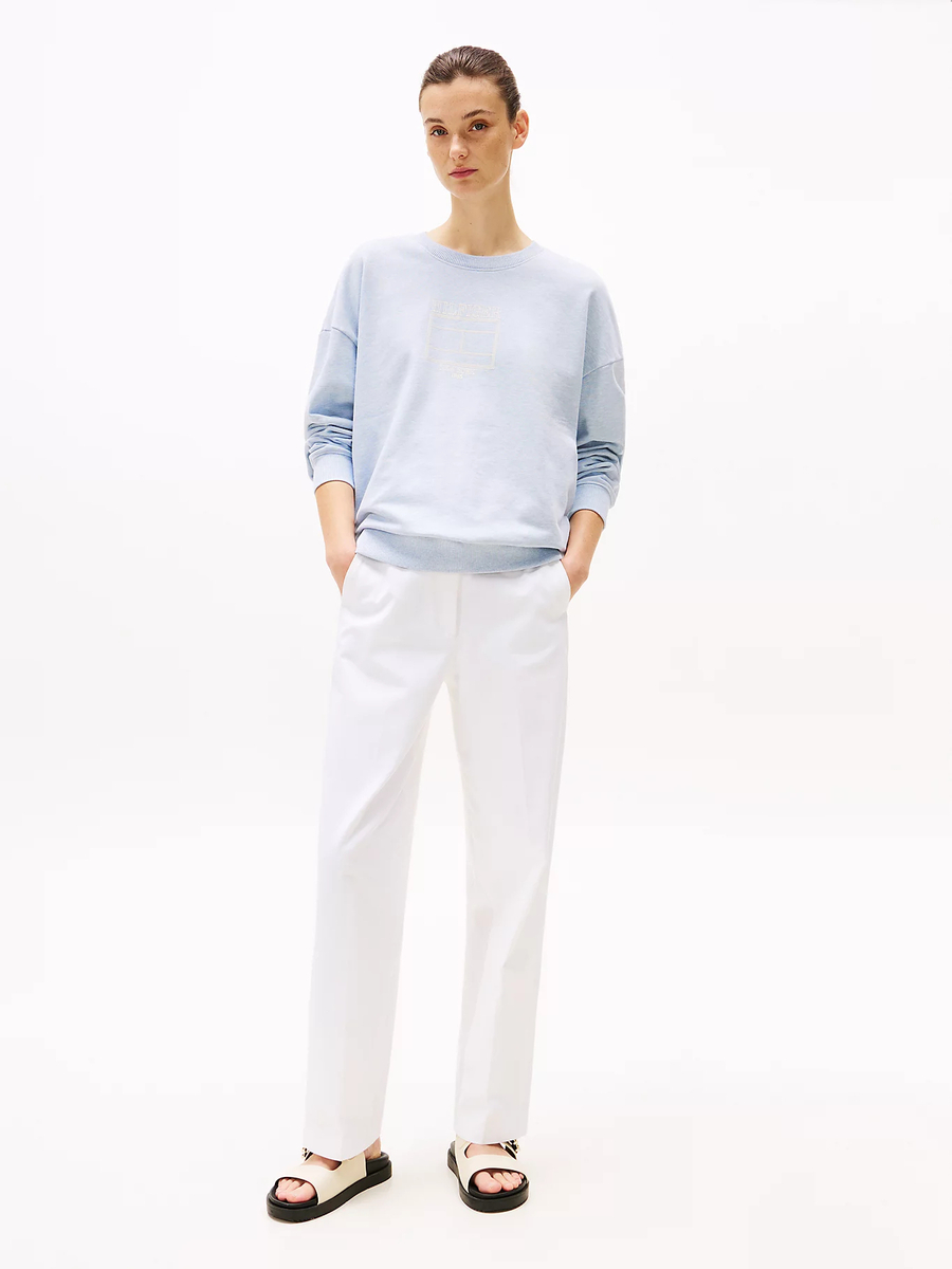 detail Tommy Hilfiger dámská modrá mikina