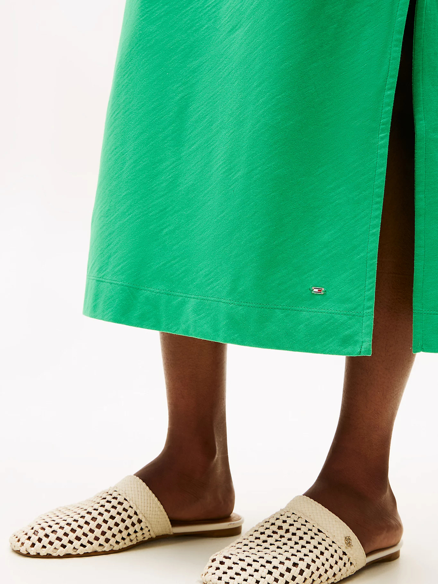 detail Tommy Hilfiger dámské zelené šaty