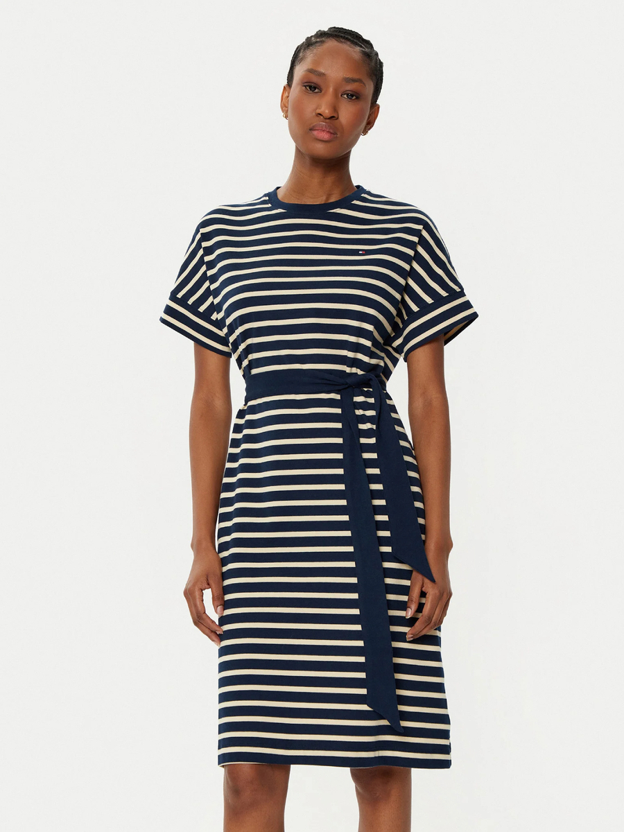 detail Tommy Hilfiger dámské pruhované šaty