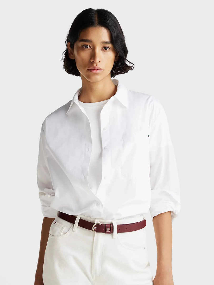 detail Tommy Hilfiger dámská bílá košile