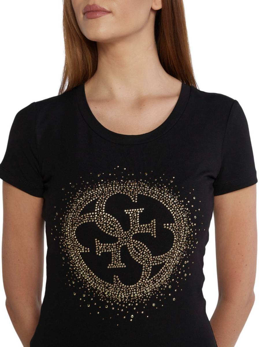 detail Guess dámské černé tričko