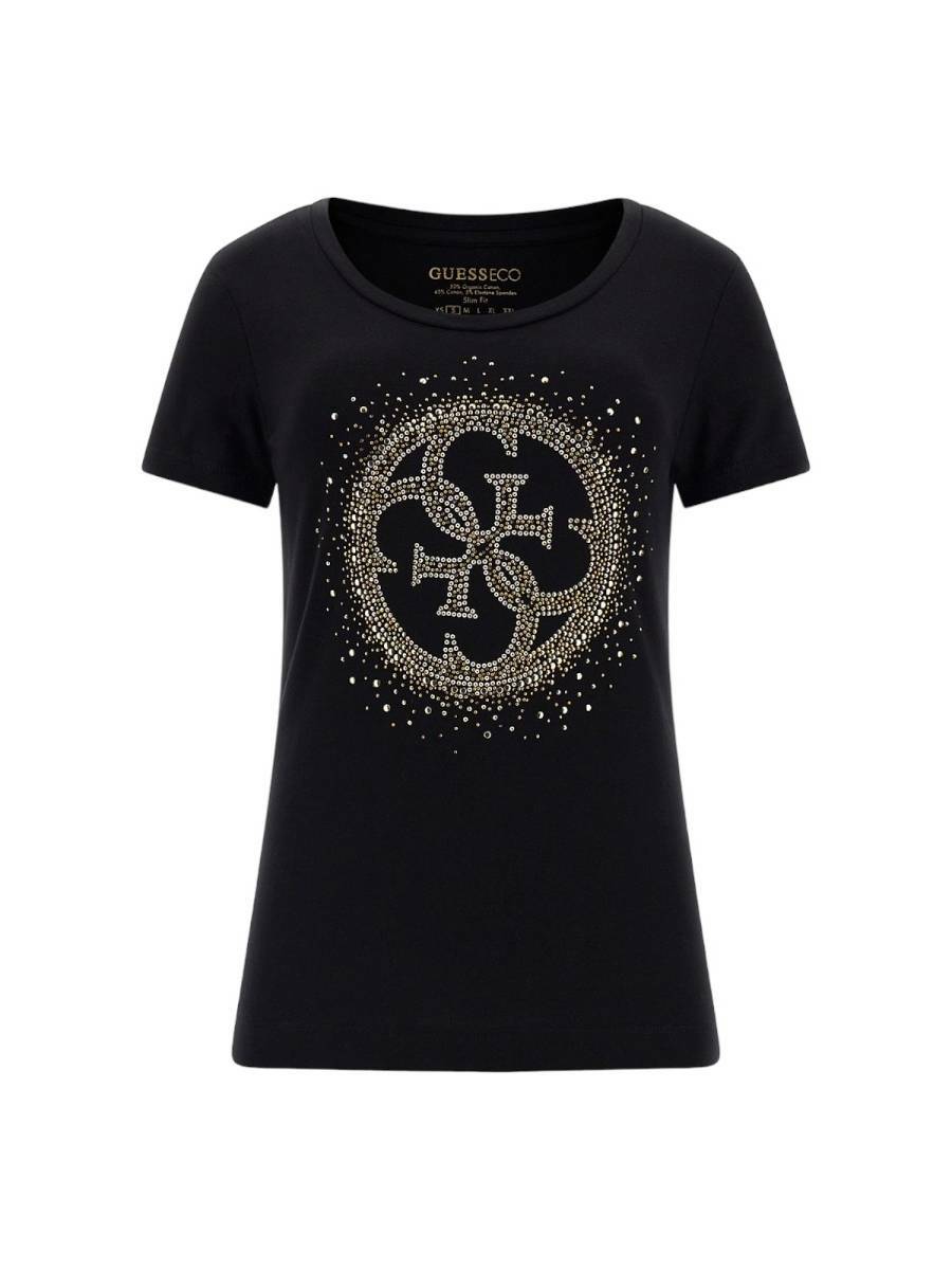 detail Guess dámské černé tričko