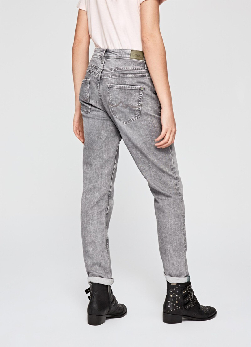 detail Pepe Jeans dámské šedé džíny Hanze