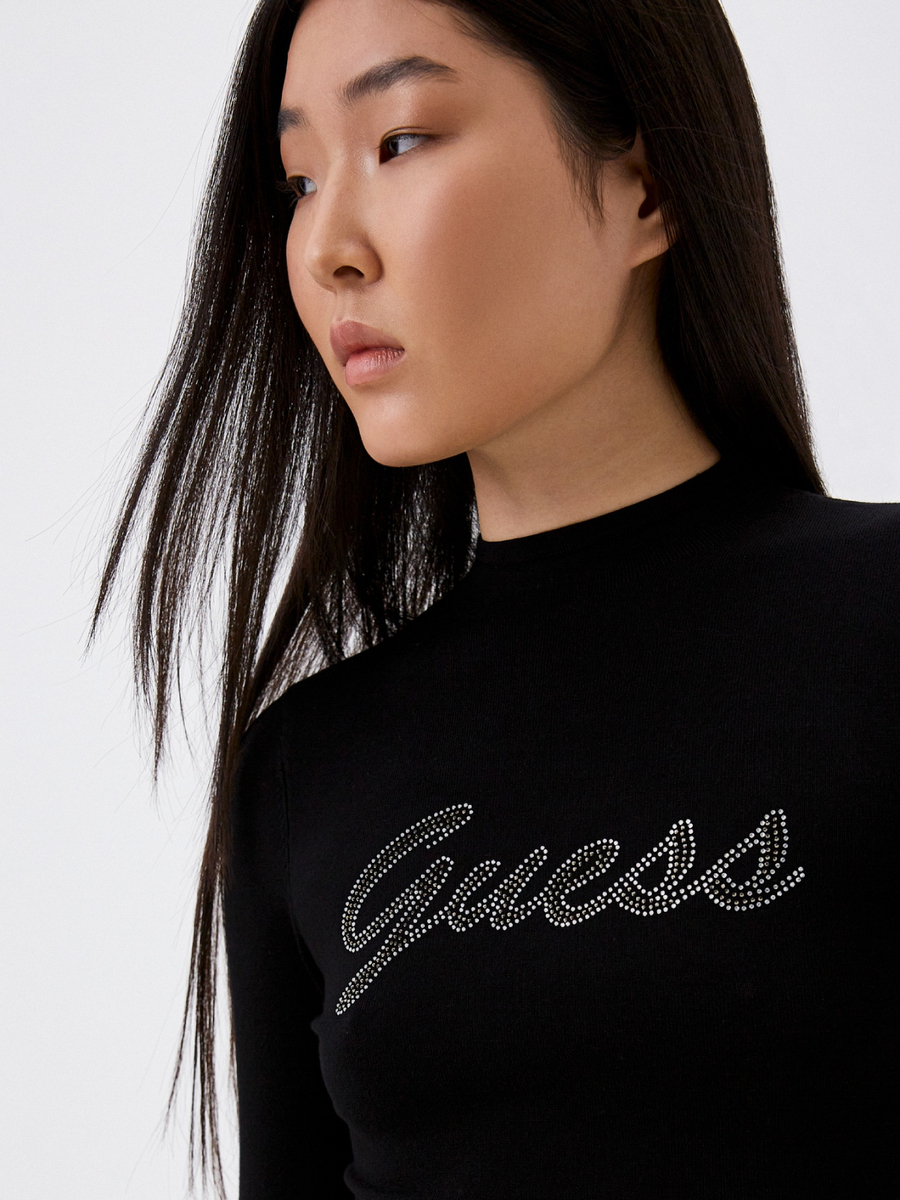 detail Guess dámský černý svetřík