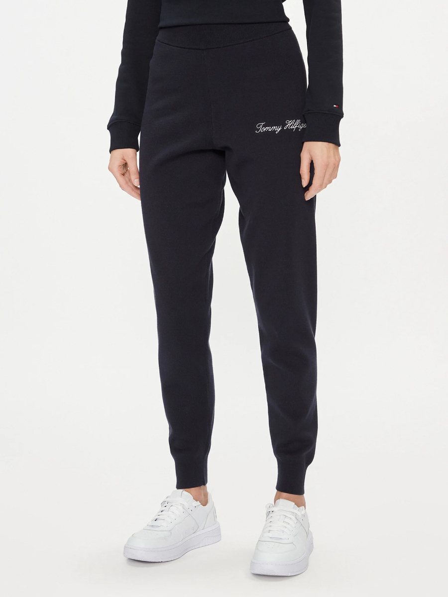 detail Tommy Hilfiger dámské tmavě modré tepláky