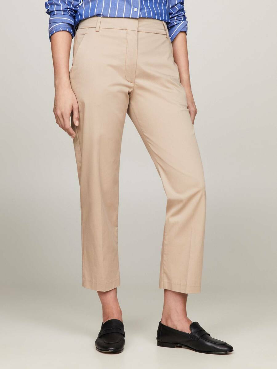 detail Tommy Hilfiger dámské béžové Chino kalhoty