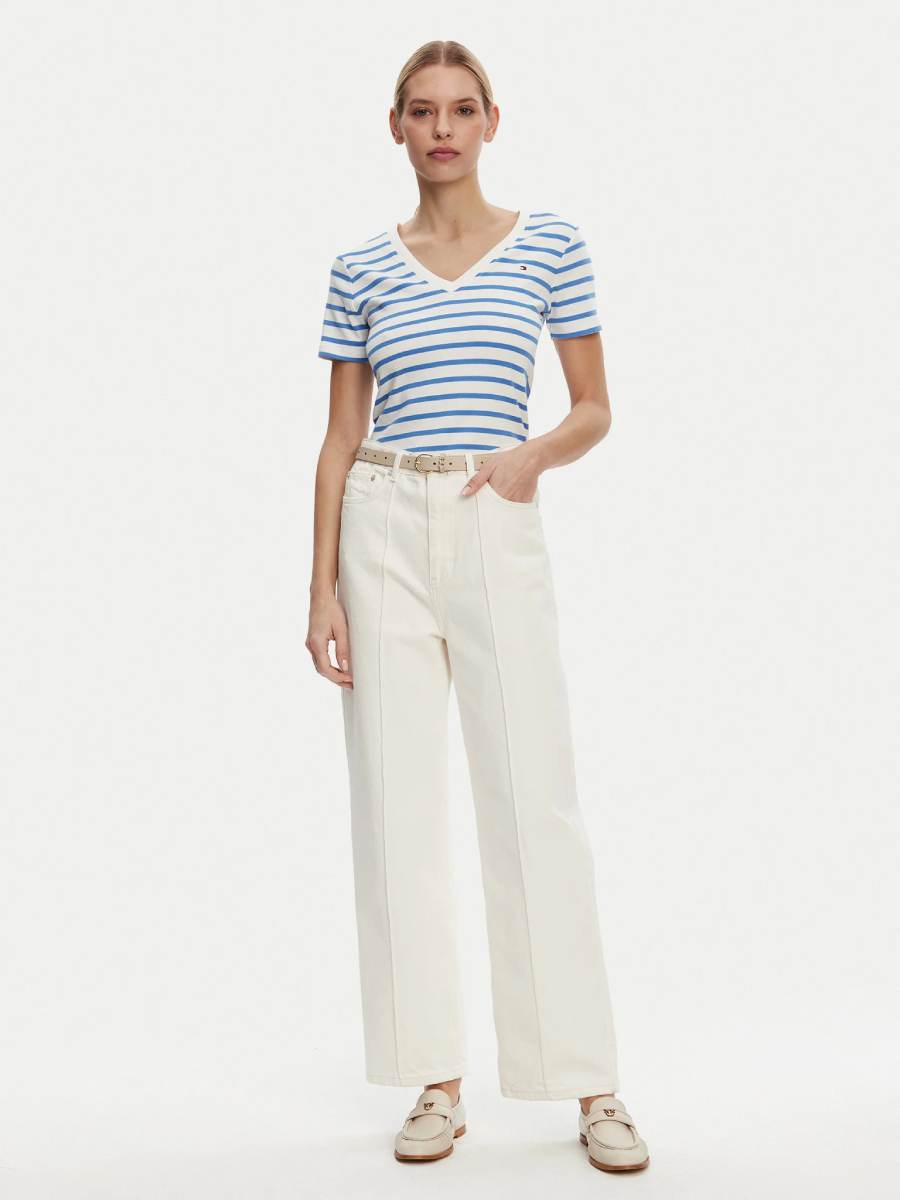 detail Tommy Hilfiger dámské pruhované tričko