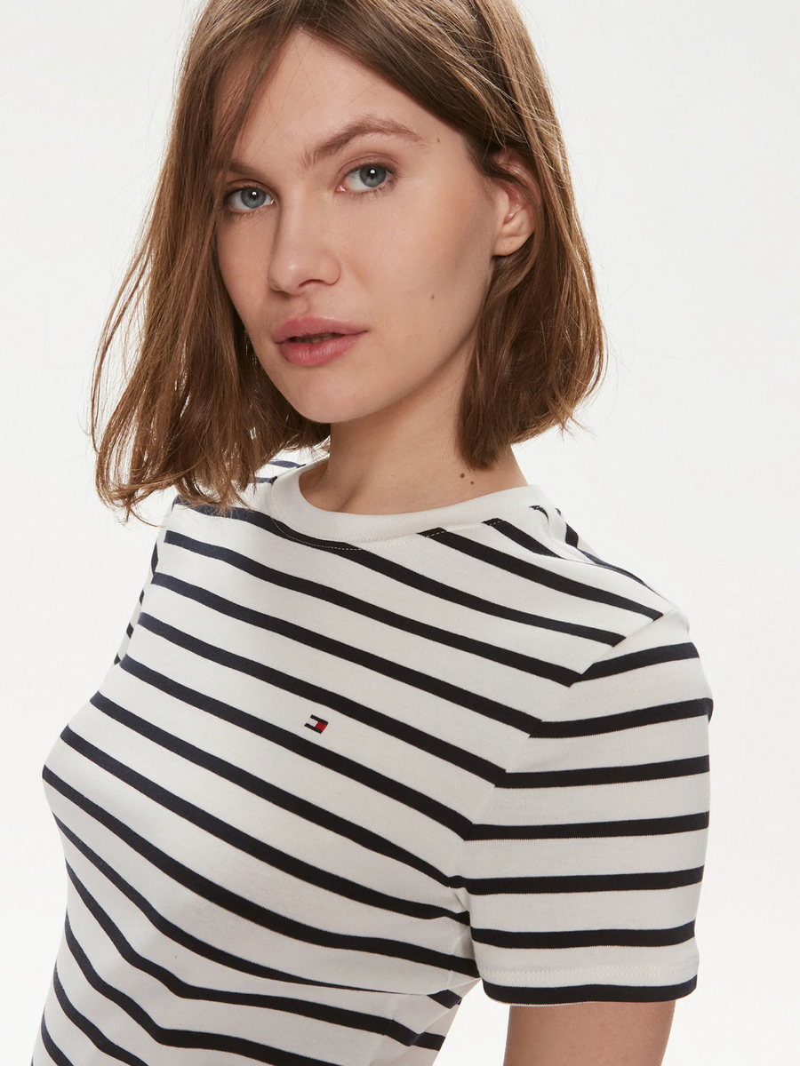 detail Tommy Hilfiger dámské pruhované tričko
