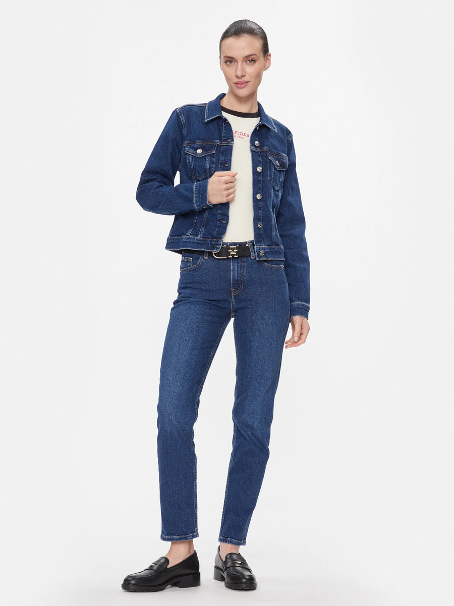 detail Tommy Hilfiger dámské modré džíny