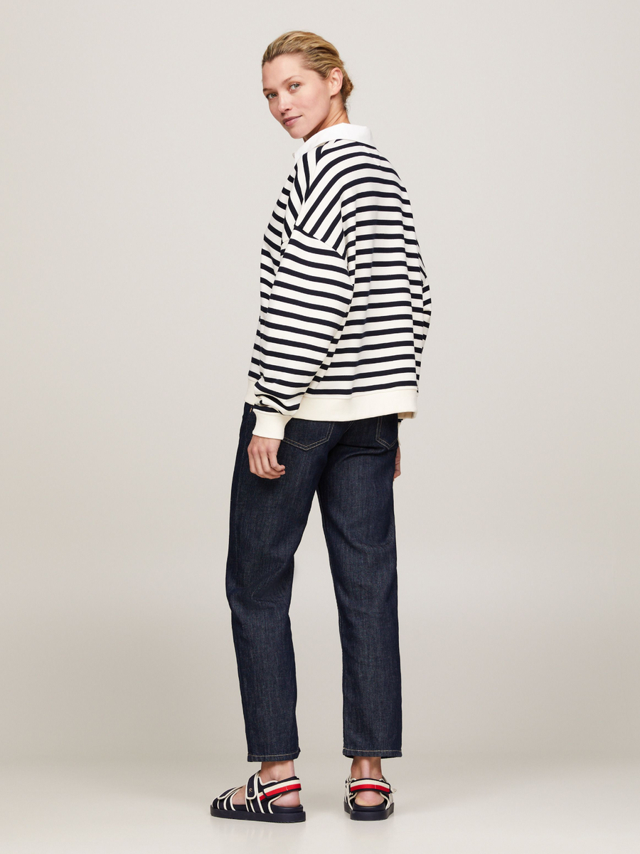 detail Tommy Hilfiger dámská pruhovaná mikina