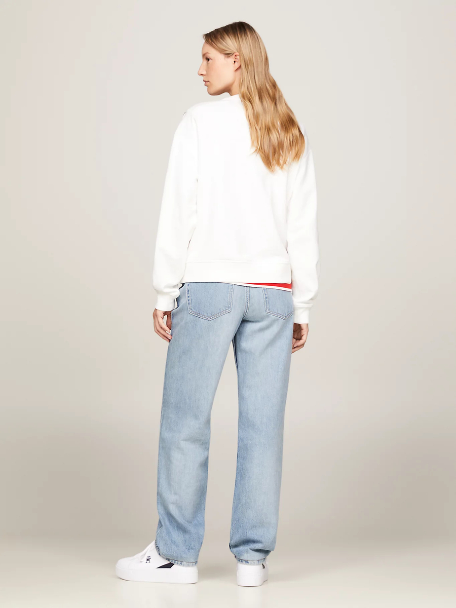 detail Tommy Hilfiger dámská bílá mikina