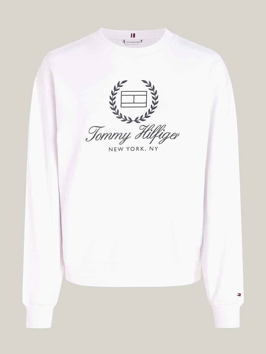 detail Tommy Hilfiger dámská bílá mikina