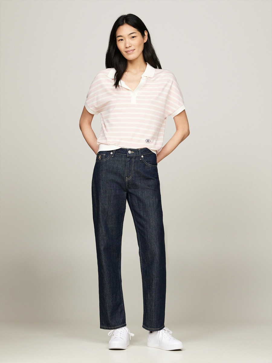 detail Tommy Hilfiger dámské proužkované polo tričko