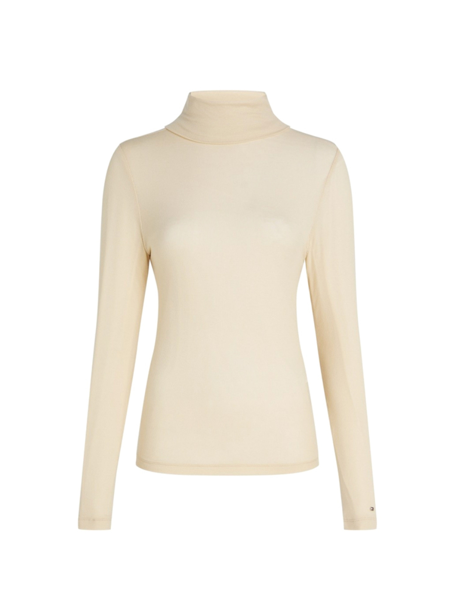 detail Tommy Hilfiger dámský béžový rolák