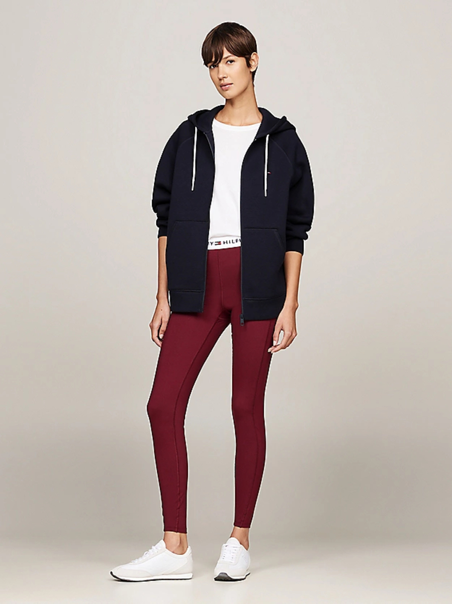 detail Tommy Hilfiger dámská tmavě modrá mikina na zip