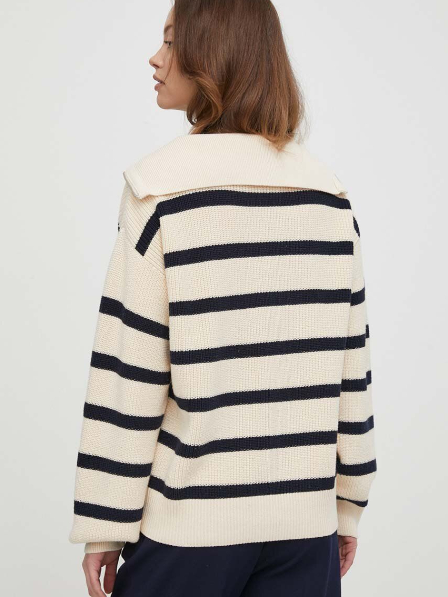 detail Tommy Hilfiger dámský béžový svetr