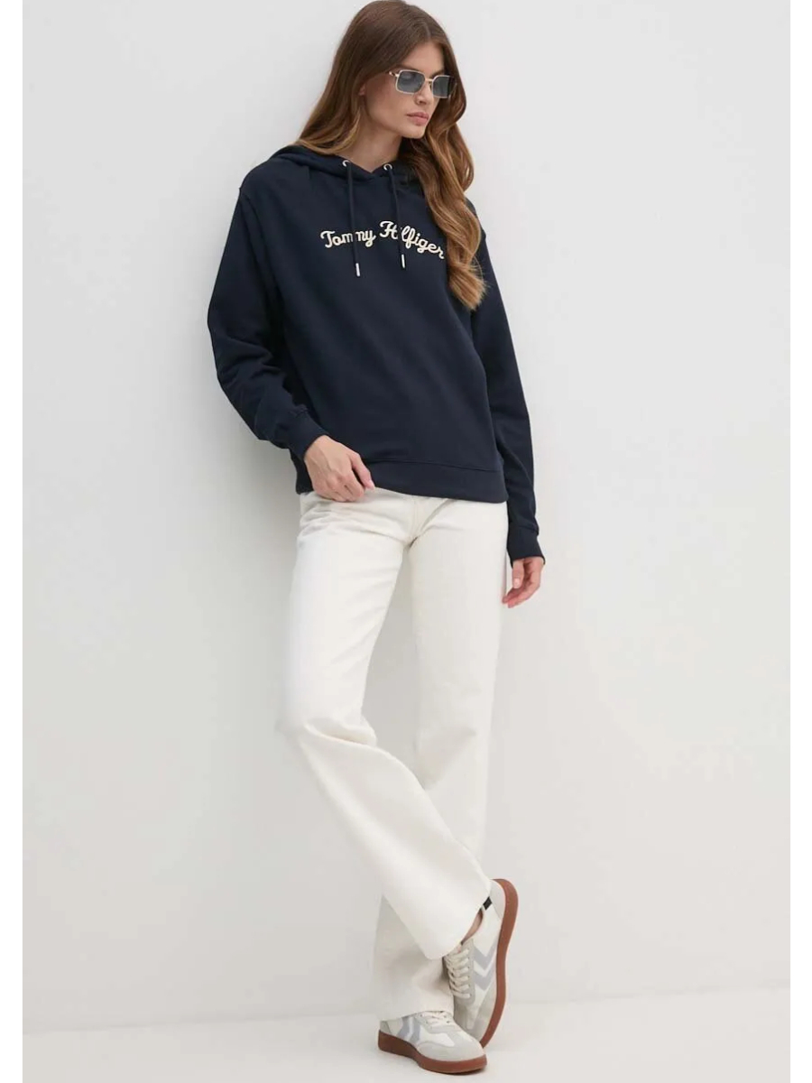 detail Tommy Hilfiger dámská tmavě modrá mikina