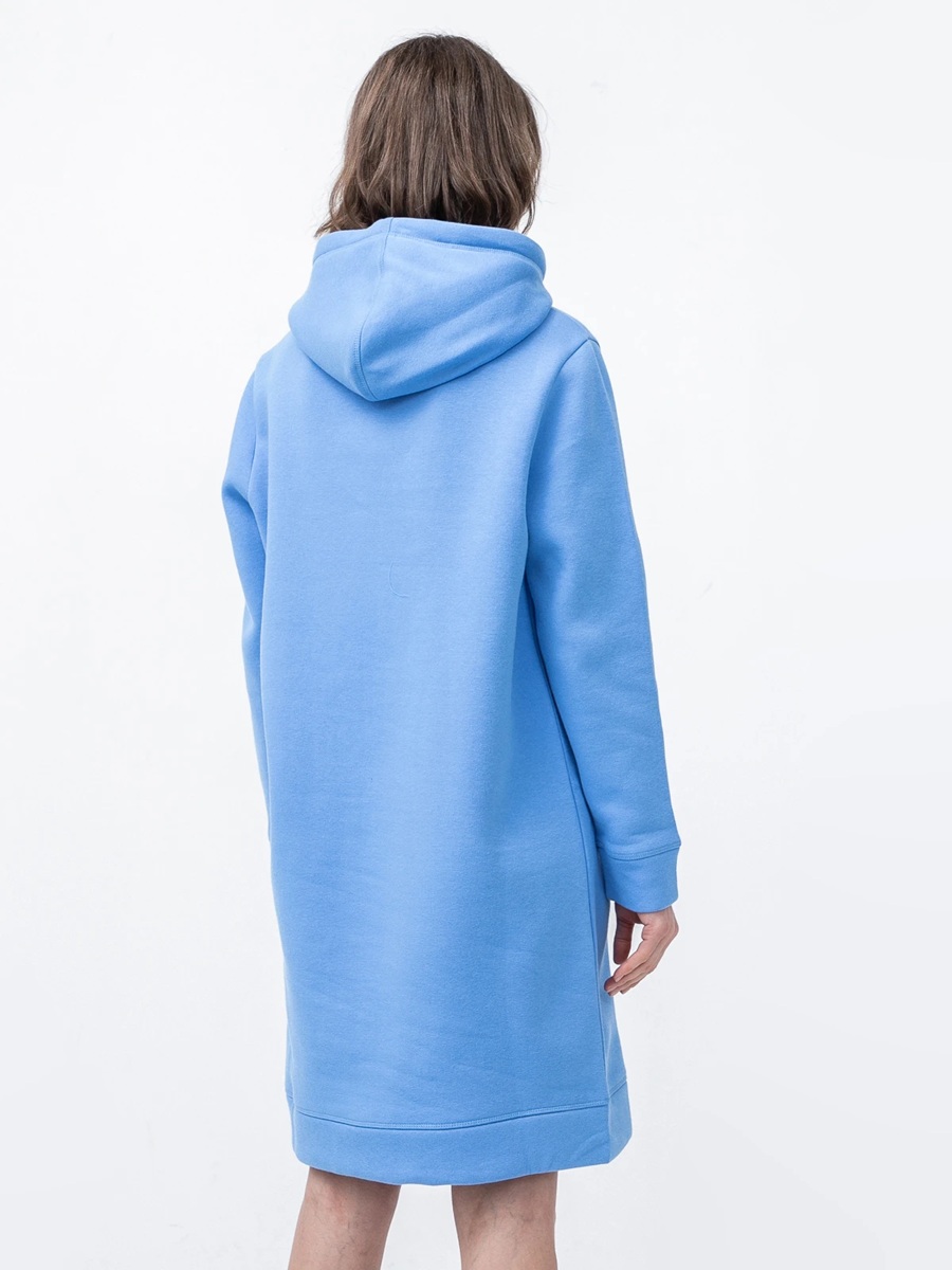 detail Tommy Hilfiger dámské modré mikinové šaty