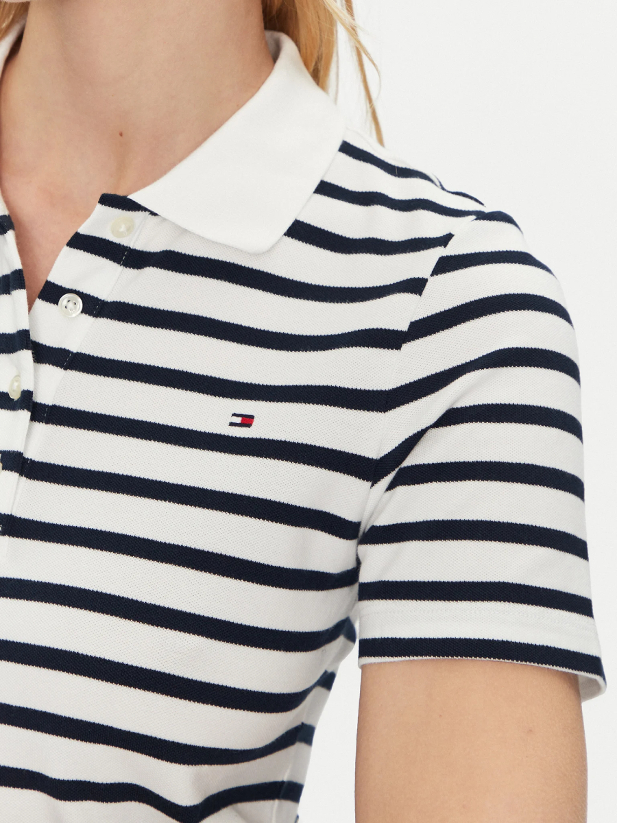 detail Tommy Hilfiger dámské pruhované polo tričko 1985