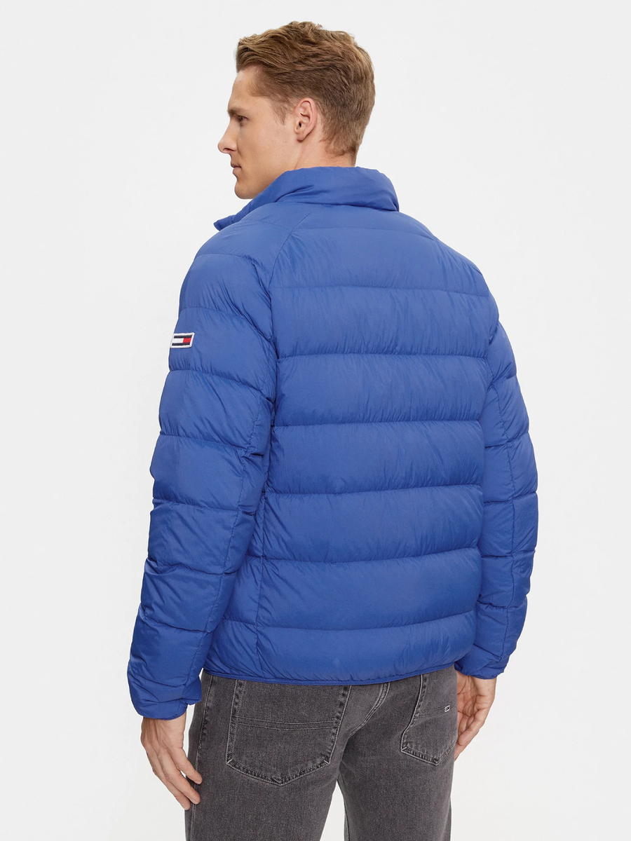 detail Tommy Jeans pánská modrá bunda