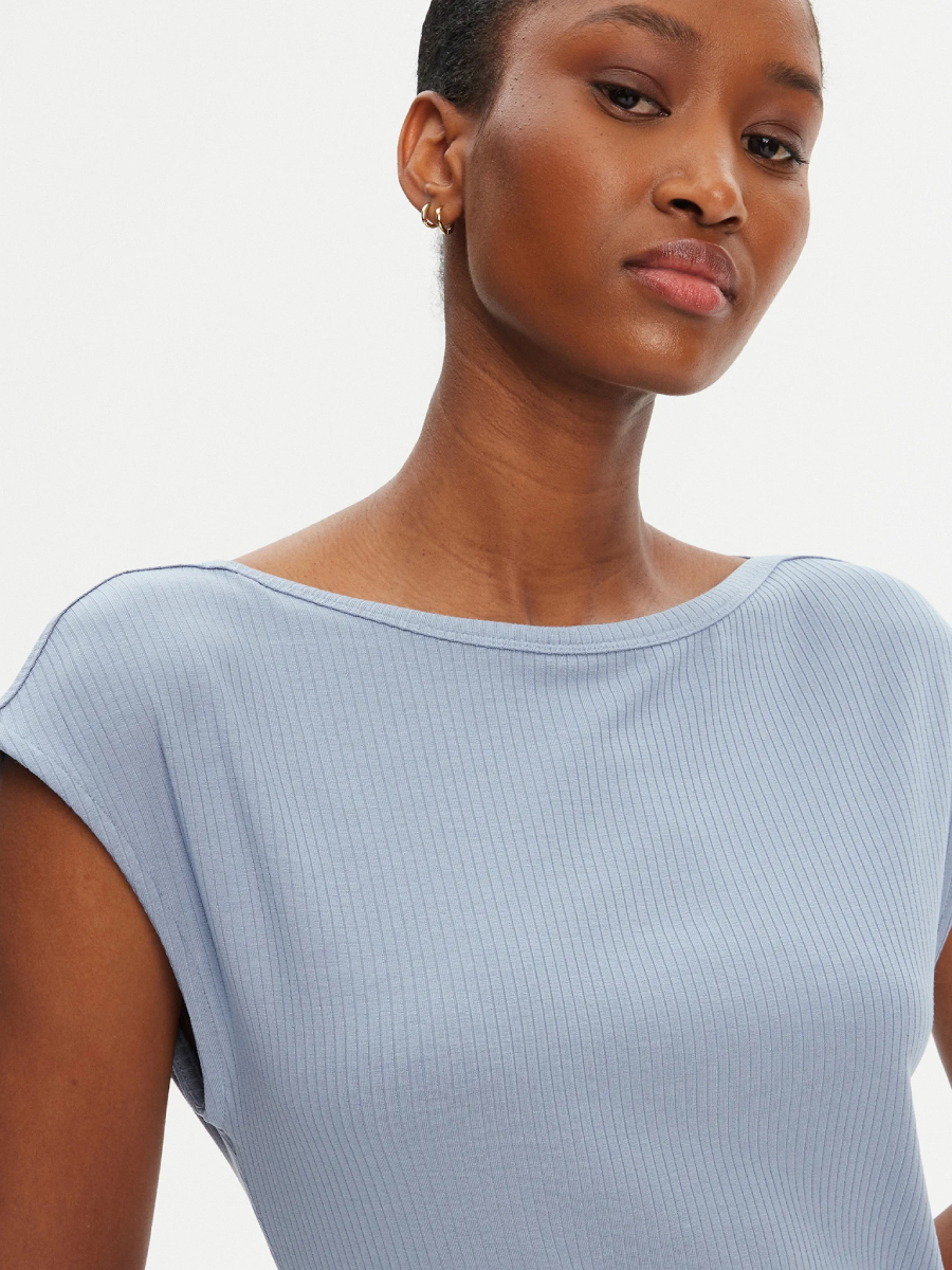 detail Tommy Hilfiger dámské modré šaty