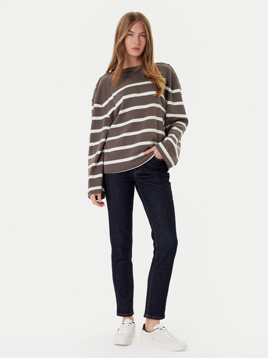 detail Tommy Hilfiger dámské pruhované tričko