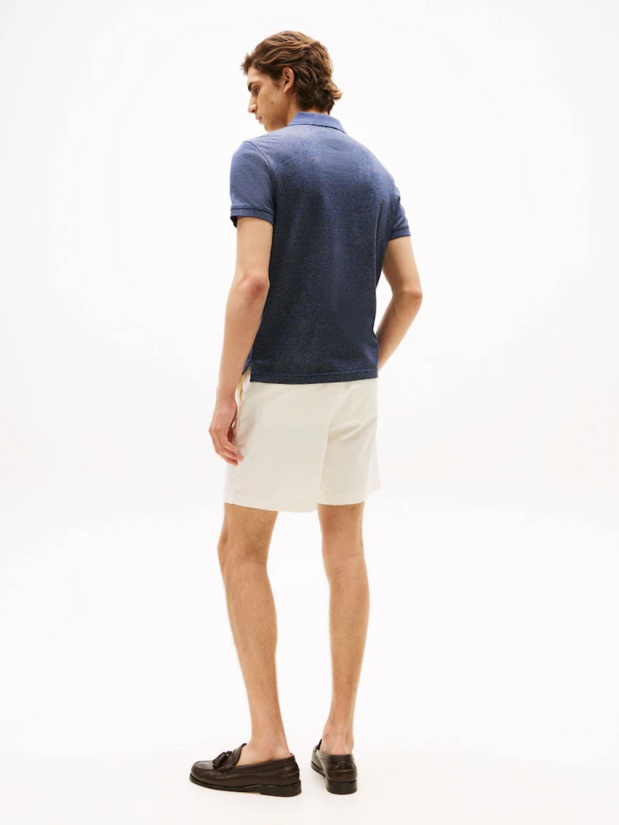 detail Tommy Hilfiger pánské modré polo tričko