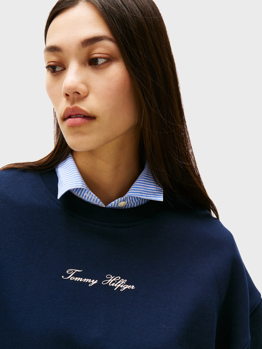 detail Tommy Hilfiger dámská tmavě modrá mikina