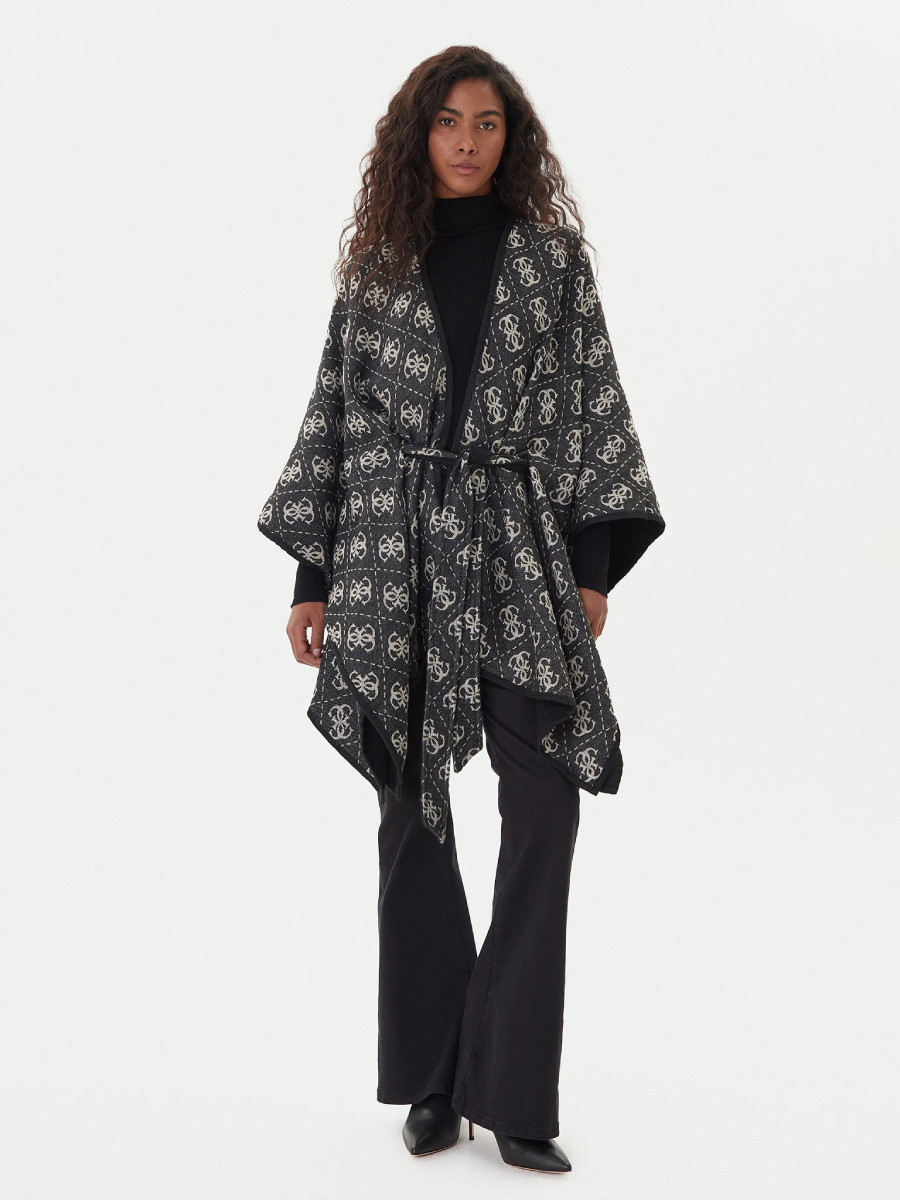 detail Guess dámské černé pončo