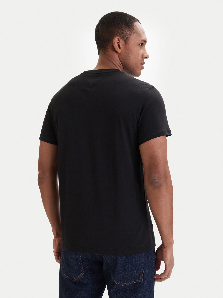 detail Tommy Jeans pánské černé tričko