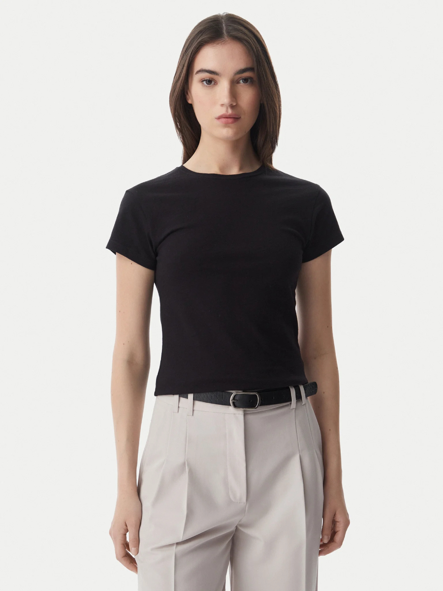 detail Tommy Hilfiger dámské černé tričko
